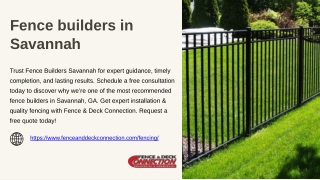 Fence builders in Savannah