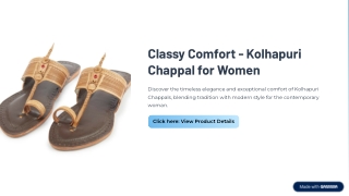 Classy Comfort: Stylish Kolhapuri Chappals for Women - Shop Now