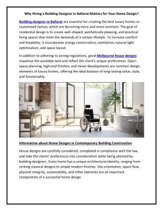 Why Hiring a Building Designer in Ballarat Matters for Your Home Design.docx