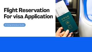 flight reservation for visa application
