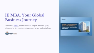 Unlocking Global Opportunities with an IE MBA