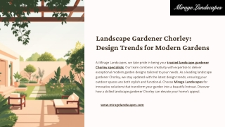 Landscape Gardener Chorley: Artistic Approaches to Garden Design