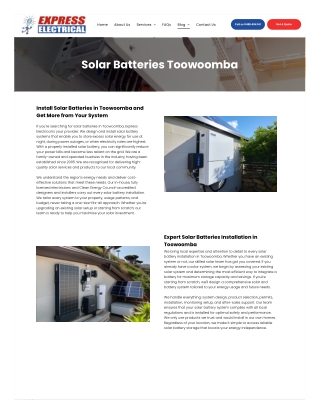Solar Batteries Toowoomba