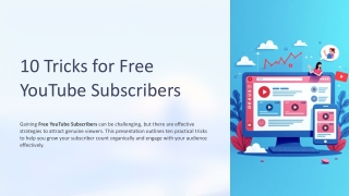 10 Tricks for Free YouTube Subcribers