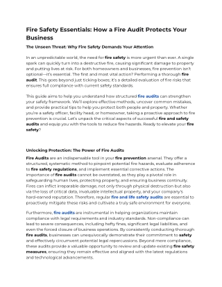 Fire Safety Essentials_ How a Fire Audit Protects Your Business