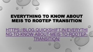 Everything to Know About MEIS to RoDTEP Transition