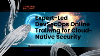 Expert-Led DevSecOps Online Training for Cloud-Native Security