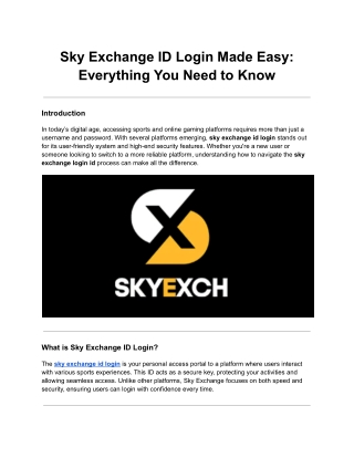 sky exchange id login
