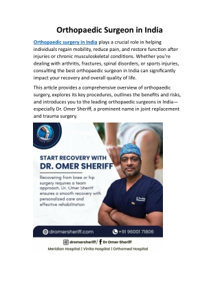 Orthopaedic Surgeon in India 3