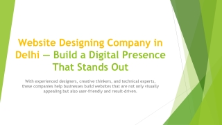 Website Designing Company in Delhi