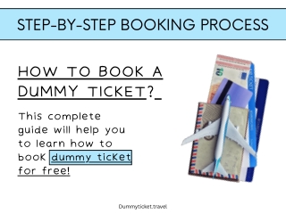 How to book dummy ticket for free