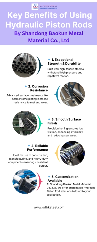 Premium Hydraulic Piston Rods for Reliable Industrial Performance - Shandong Baokun Metal
