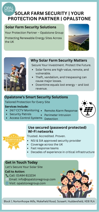 Solar farm security  Your Protection Partner  Opalstone