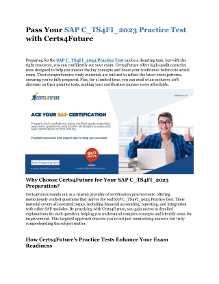 SAP C_TS4FI_2023 Practice Test