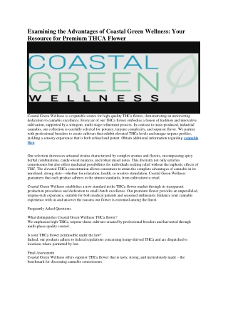 23 Coastal Green Wellness - thca hemp flower