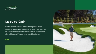 Artificial Grass Installation Golf Greens