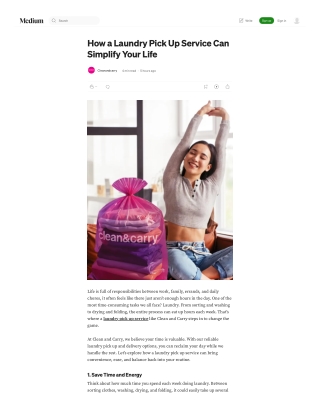 How a Laundry Pick Up Service Can Simplify Your Life