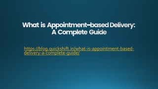 What  is  Appointment-based Delivery A  Complete  Guide