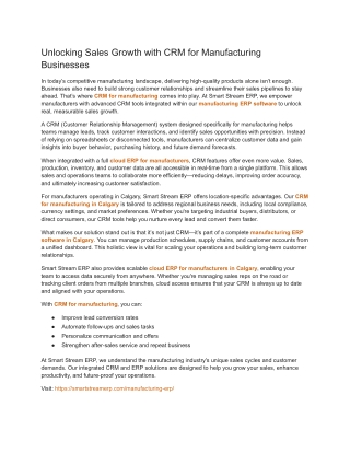 Unlocking Sales Growth with CRM for Manufacturing Businesses (1)