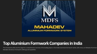 Top Aluminium Formwork Companies in India