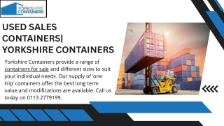 Used Sales Containers   Yorkshire Containers