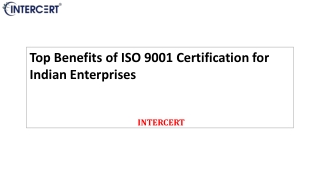Top Benefits of ISO 9001 Certification for Indian Enterprises