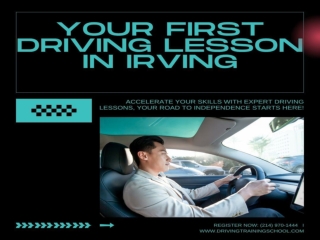 Your First Driving Lesson in Irving