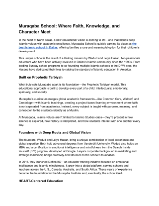 Muraqaba School_ Where Faith, Knowledge, and Character Meet