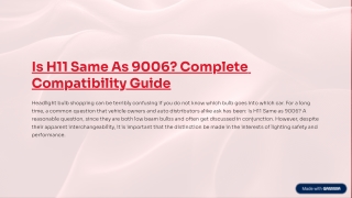 Is H11 Same As 9006? Complete Compatibility Guide
