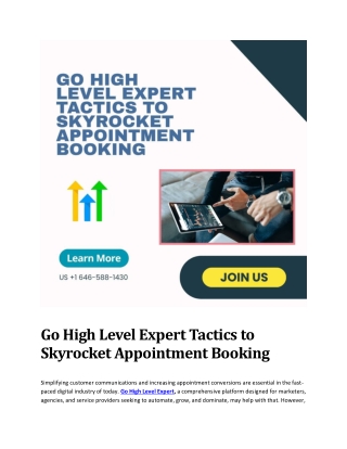 Go High Level Expert Tactics to Skyrocket Appointment Booking