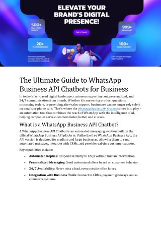 The Ultimate Guide to WhatsApp Business API Chatbots for Business