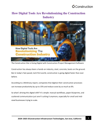 How Digital Tools Are Revolutionizing the Construction Industry