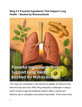5 Powerful Ingredients That Support Lung Health - Backed by Nutraceuticals