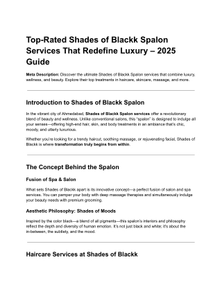 Top-Rated Shades of Blackk Spalon Services That Redefine Luxury – 2025