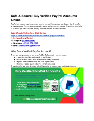 Safe & Secure_ Buy Verified PayPal Accounts Online