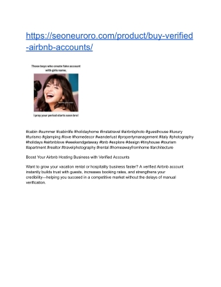 How do you get a verified Airbnb account from Seoneuror