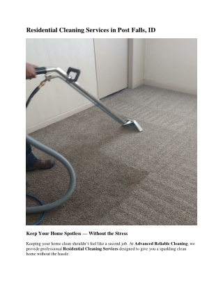 Advanced Reliable Cleaning