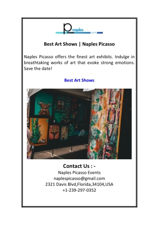 Best Art Shows  Naples Picasso