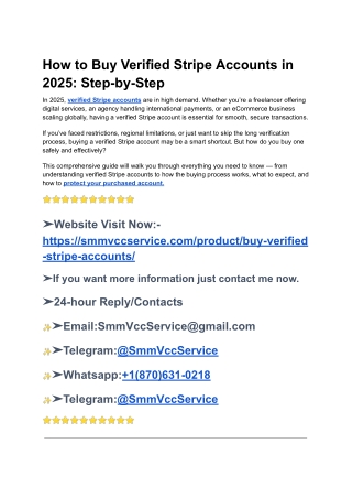 How to Buy Verified Stripe Accounts in 2025_ Step-by-Step