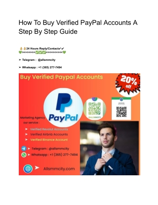 How To Buy Verified PayPal Accounts A Step By Step Guide