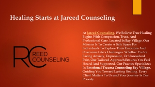 Healing Starts at Jareed Counseling