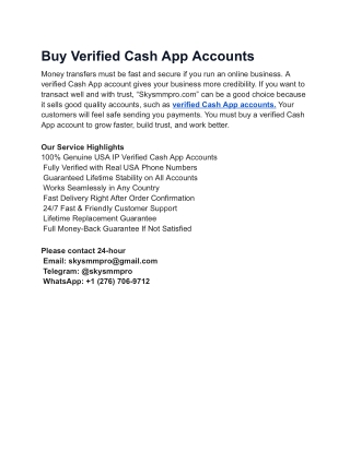Buy Verified Cash App Accounts – Fast, Trusted, and Ready for Use