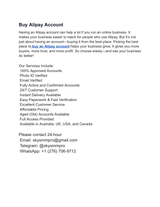 Buy Alipay Accounts – Instant Access to China’s Top Payment Platform