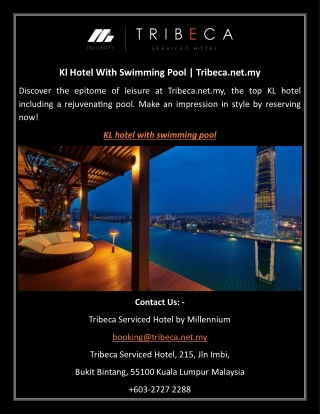 Kl Hotel With Swimming Pool Tribeca.net.my