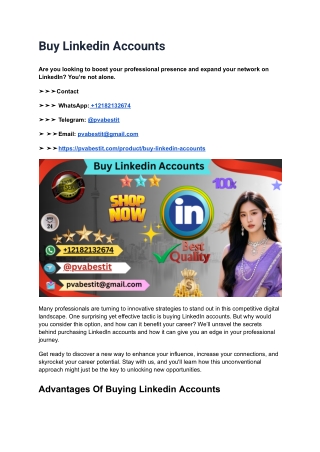 Top is Top  Places to Buying LinkedIn Accounts