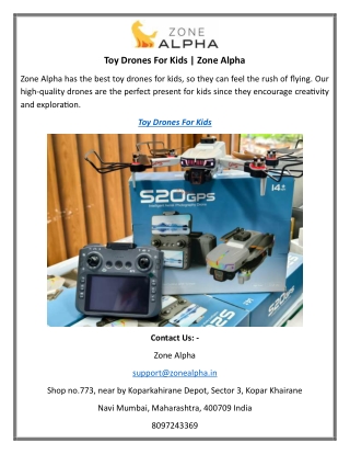 Toy Drones For Kids Zone Alpha