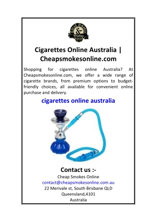 Cigarettes Online Australia  Cheapsmokesonline.com