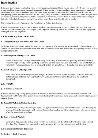 The Top Settlement Methods for Transferring at Online Slot Machine Casino Sites
