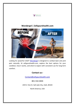Wondergel | Zellypurehealth.com