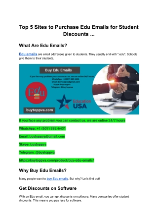 Top 5 Sites to Purchase Edu Emails for Student Discounts ...